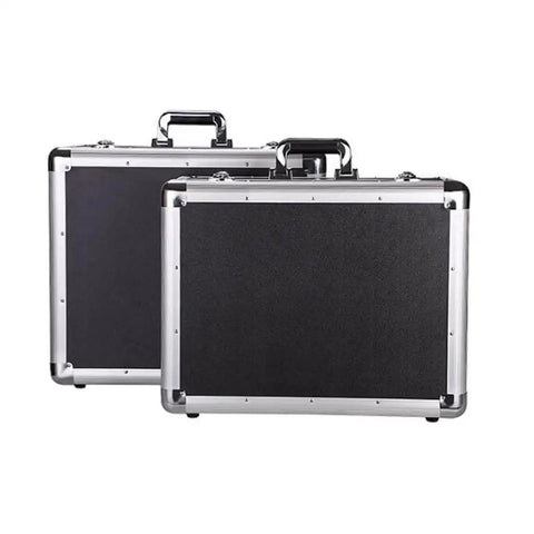 Large Aluminum Alloy Tool Case With Locking Latch, Industrial-Grade Rugged Shockproof Instrument And Meter Box, 52x45x25.5cm