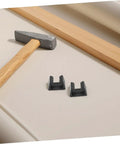 10 Pack Patio Sofa Clamps For Sectional Wicker Outdoor Couches Plastic Fasteners on table with hammer and wood planks