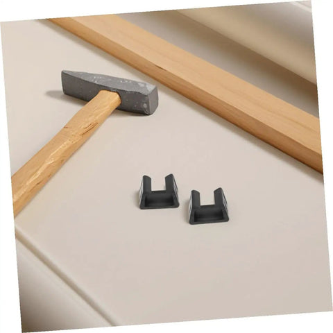 10 Pack Patio Sofa Clamps For Sectional Wicker Outdoor Couches Plastic Fasteners on table with hammer and wood planks
