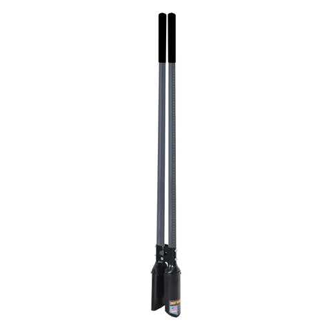 Post Hole Digger With 48 Inch Fiberglass Handle, Atlas Pattern Steel Point For Easy Holes, Built In Depth Ruler On The Handle
