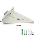 Built Tough Hidden Shelf Brackets For Floating Walls, 5.5 inch heavy duty triangle mount with installation hardware.