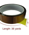 High Temperature Polyimide Tape For Heat Transfer And 3D Printers Kapton Style Electronics Tape 1 Inch Wide By 36 Yards roll view