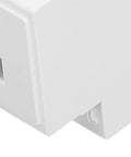 Close-up of Built Like A Tank Din Rail Power Outlet Socket with flame retardant nylon housing, showcasing its rugged design.