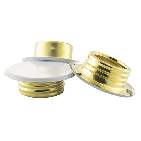 10 Pcs Universal Fire Sprinkler Concealment Cover Plates Thick Iron Decorative Pipe Caps, gold ring caps for ceilings.