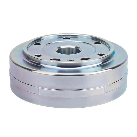 Heavy Duty Magnetic Flywheel Rotor Replacement Kit For 375 400 LTA400 Sled And ATV with shiny steel finish and central hole.