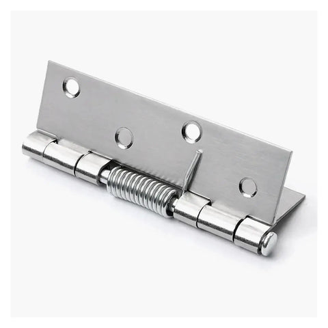 Ten Piece Folding Stainless Steel Door Hinges With Spring Hardware Cross Hinge Kit Self Closing Heavy Duty Steel For Doors