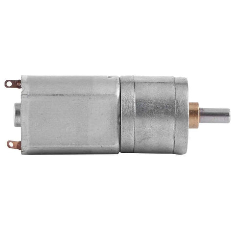 Planetary Gear High Speed Reduction Motor For 12V DC Power, metal gears, 200RPM, side view of compact unit