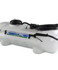 15 Gallon UTV And ATV Spot Sprayer With 1.0 GPM Pump, 40 PSI Max, adjustable spray gun on a white tank for outdoor use