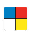 Hazardous Material System Label 10.5 Inch Square Rigid Plastic Right To Know Safety Label with color coded blue red yellow white