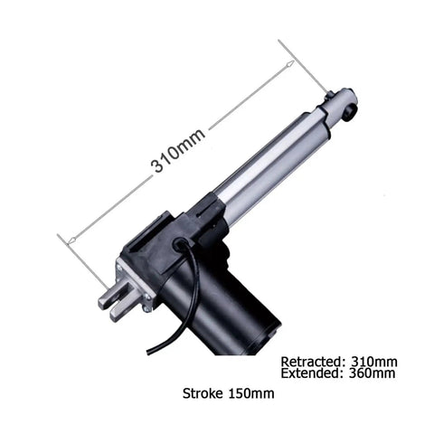 Beefed Up 6000N Linear Electric Actuator With 110-220V Power Supply And Controller 24V 6000N For High Precision Linear Motion 5 Mm Per Second Stroke 500 Mm Travel Durable Industrial Grade, 310mm stroke