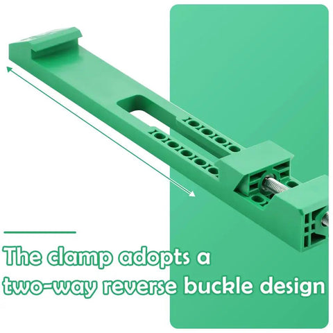 Adjustable Cutting Machine Base Guide With Extended Length Positioning Clamp for Circular Saws showing two-way reverse buckle
