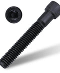 3/8-16 X 2 Socket Head Cap Screws Bolts, 12.9 Grade Alloy Steel, Black Oxide Finish, Allen Hex Drive, Partial Thread, close-up view