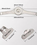 JinBoCheng 2pc heavy-duty lid stay hinges; silver metal folding lid supports for cabinets, 75°/90°/110° opening.