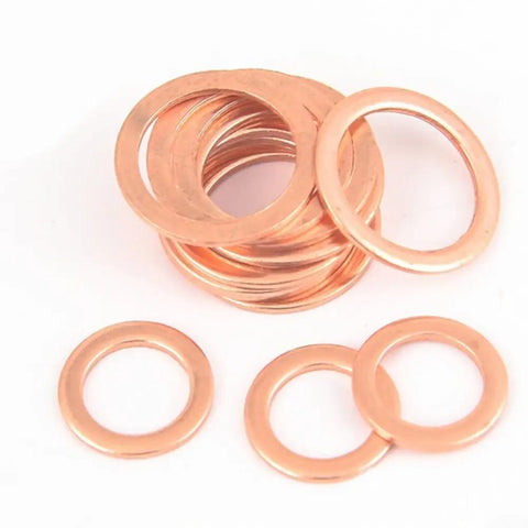 Super 280pcs Purple Copper Flat Washers M5 M20 Metric Kit For Auto Hybrid Electric Sealing Jobs Where Brass Gaskets Offer Heat Resistance And Wear Protection For Heavy Duty Usage On Your DIY Projects And Engine Repair Tasks At Home Right Now, copper washers