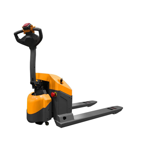 Heavy Duty Replacement Rear Housing Cover For Electric Pallet Jack Models A-1029 And A-1030, yellow housing unit with handle.
