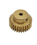 Beefy Copper Spur Gear 51 Teeth 51T 5mm Tooth Thickness 37mm Diameter 12mm Total Thickness 25mm Step Diameter 3mm Bore Straight Mechanical Pin