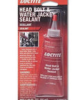 Packaged Loctite head bolt and water jacket sealant, 50 ml tube in a red plastic container, for automotive use.