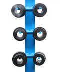 Die set from Manual Bead Roller Kit With 1.2mm Gear Drive, 6 Dies, Bench Mounted Beading Tool, shown in vertical arrangement