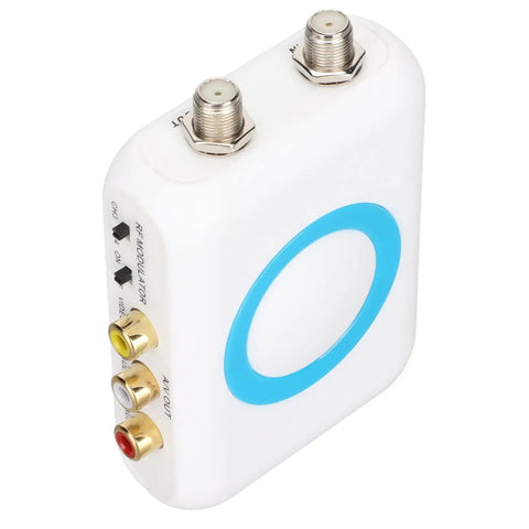Plug And Play RF Modulator For Home Theater And TV, Supports PAL And NTSC Output, 1080P PLL Control Of VHF Frequency, Durable ABS Build