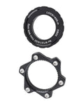 Center Lock Hub Adapter Aluminum Alloy 6 Bolt Disc Brake Rotor with Stainless Steel Washer for Mountain Bicycle Easy Install