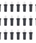 20 Piece Furniture Cabinet Door Connectors and Bulkhead Pins Set for Shutter Repair with Retractable Spring Center Pivot Pins Black
