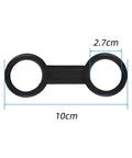 Black Silicone Snorkel Strap Keeper Clip 10cm x 2.7cm for Mask and Tube Replacement Dive Gear, Fast Release Design