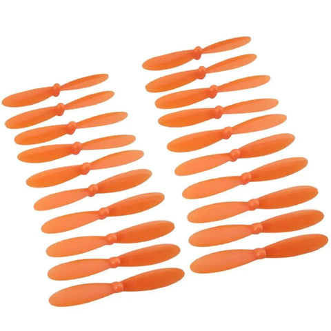 20Pcs RC Quadcopter Propeller Set For H107 Series Drones 5.5cm Orange Replacement Spare Parts Lightweight Eco Friendly Material Easy To Install And Remove Color Options White Black Red Blue Green Orange