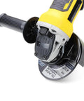 Angle grinder with Ultra Thin 4.5 Inch Metal Depressed Center Cut Off Wheel For Angle Grinders.045 Inch Thick With 7/8 Inch Arbor attached