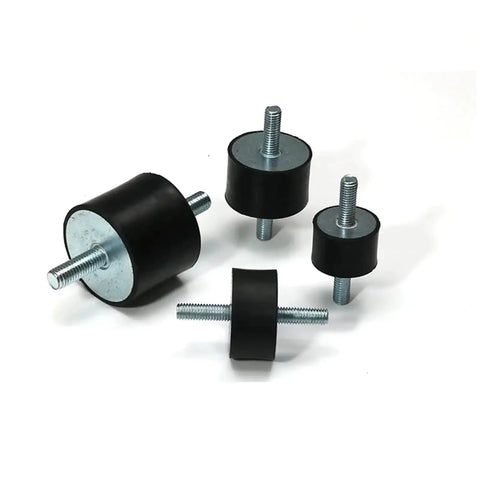 Heavy Duty Rubber Shock Absorber Mount With Male To Male Metric Rod Damper Rock Solid Anti Vibration Bobbin Isolator Pad for boats and cars.