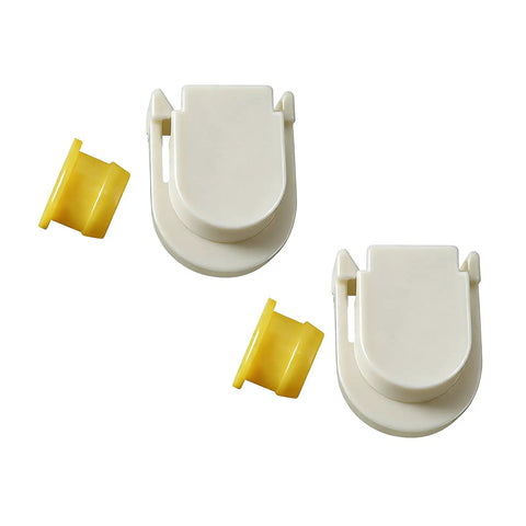 Ford Transmission Shifter Bushing Set 2 Pack For Edge, Escape, Fusion, Transit Connect, C-Max Shifter Linkage Bushing And Shift Cable Cap Replacement Kit Durable Upgrade For Smooth Gear Shifts, white plastic bushings
