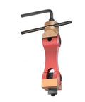 Heavy Duty Adjustable Cnc Mill Positioner Locator Tool For Precision Workpiece Stops And Pro Grade Shop Setup Gear, red metal construction.