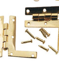 Gold Plated Brass HL Dollhouse Hinges Set Of 4 With 28 Nails For 1 To 12 Scale Mini Builds Working Tiny Door Hinges For Dollhouses