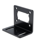 Four Pack JGY370 Worm Motor Mount Brackets, L Shaped Steel Base Holders With Screws For Worm Gear Motors, Fixed Fastener Seat, black finish
