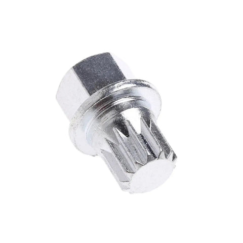 Heavy Duty Alloy Wheel Nuts Compatible With Audi A4 A6 A8 TT Locking Lug Bolt Screws Kit For OE 8D0601139F Strong And Secure Hold silver alloy locking wheel nut close-up