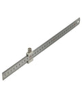 Pro Grade Steel Marking Gauge And Stop Ruler Set With 300mm Ruler And 12 Inch Stop Block, Dual Scale Engraved In Cm And Inches