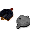 Heavy Duty Pair Of Brake Pads RST Mechanical Battle Tested To Crush It With A Dense Metal Friction Plate And Ceramic Heat Shield For Serious Stopping Power, featuring a sintered copper blend.