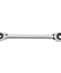 4 Pc Double Box Ratcheting Wrench Set SAE With 72 Tooth Ratchet And Dual Size Ends Low Profile displayed horizontally