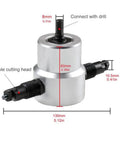 Double Head Sheet Metal Nibbler Cutter Drill Attachment With Wrench 360 Degree Adjustable Nibbler for cutting metal surfaces