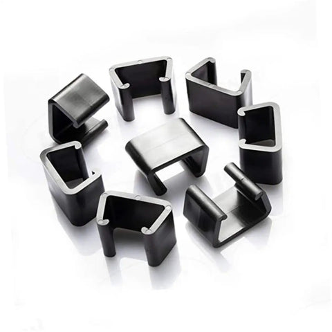 10 Pack Outdoor Sofa Clips For Windy Patios Heavy Duty Rattan Wicker Furniture Clamps Easy Install And Locking Clips arranged in a circle
