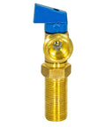 Heavy Duty Brass Washing Machine Shut Off Valve With Blue Quarter Turn Handle For Cold Water Lines half inch mip to three quarter mht outlet box