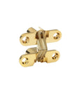 Rotating Concealed Cabinet Hinges Set 2 Pieces 12x43mm Hidden Hinge With Silent Close Cross Pivot Door Fittings gold finish