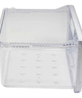 Clear view of Mid Vegetable Drawer Case Assembly DA97-06132E OEM Replacement For Refrigerator Fits Various Samsung Models Black Finish