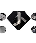 Heavy Duty Stainless Steel Shelf Brackets, Wall Mounted L Corner Supports, close-up view of 8.86 inch sturdy brackets with pre-drilled holes.