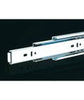 16-Inch Full Extension Drawer Slides Pair, 100 Pound Capacity Side Mount With Ball Bearing For Smooth Operation, Left And Right Included, No-Fuss, Heavy-Duty Cabinet Drawer Hardware. Side-mount steel slide close-up