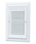 Two Door Wired Doorbell Kit With White Receiver Westminster Eight Note Chime Classic Louvered Grille Cover Paintable Rectangular Finish