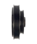 Side view of For Toyota Camry 1990 1991 Harmonic Balancer Black Direct Fit Serpentine Drive Belt With Keyway And Degree Markings