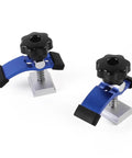 Hold Down Clamp Kit for CNC Routers and Woodworking, No Slip Grippy T Track Clamps 23x30mm Fit, 2 Pack Blue, Heavy Duty Workholding