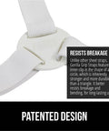 Patented Bed Sheet Holders With Circular Clips, Adjustable Elastic Fasteners and Metal Clips close-up, US Designed