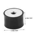 8 Pack Heavy Duty Rubber Vibration Isolation Pads With Dual Female Thread Shock Absorber Mounts, Cylinder Anti Vibration Dampers For Industrial Equipment, Quiet Buffer To Cut Noise And Protect Machinery 3cm x 2cm rubber damper