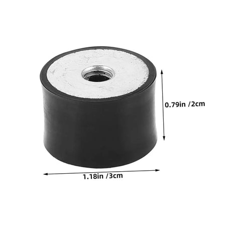 8 Pack Heavy Duty Rubber Vibration Isolation Pads With Dual Female Thread Shock Absorber Mounts, Cylinder Anti Vibration Dampers For Industrial Equipment, Quiet Buffer To Cut Noise And Protect Machinery 3cm x 2cm rubber damper